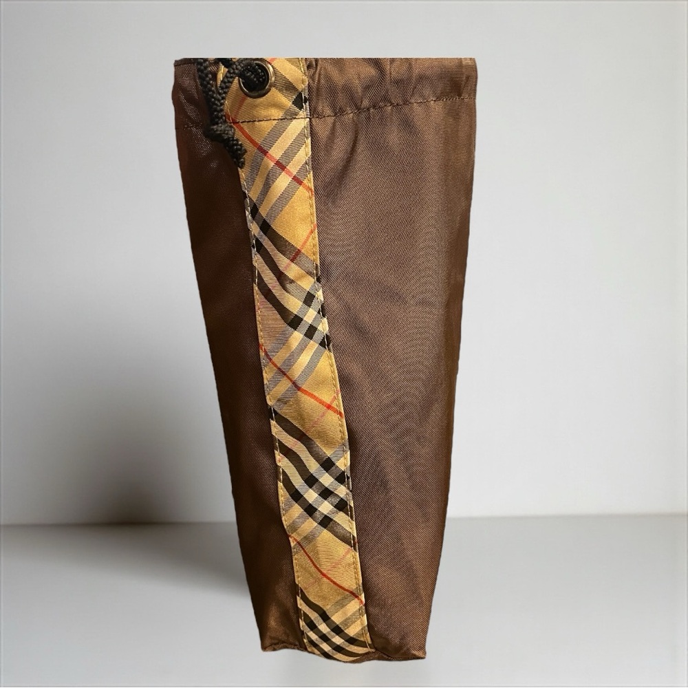 Authentic Burberry (early 2000) Classic Plaid Nylon Drawstring Tote - Picture 5 of 8